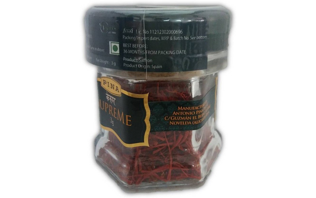 Pina Saffron Supreme    Glass Jar  3 grams